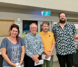 Runners-up Liz Fisher, Alan Grant, Antony Ker, and Blair Fisher.